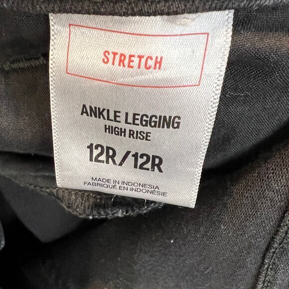 Express Black Ankle Legging High Rise Lace Up Leg Stretch Women's Size 12R - Picture 8 of 9